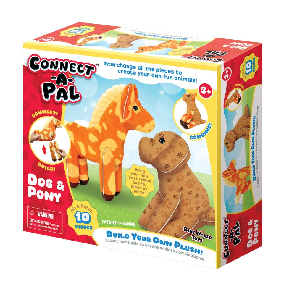 NEW AND COMING SOON--Connect-A-Pal® Build With Plush Dog & Pony Kit